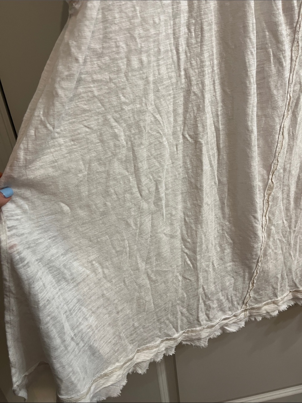 Free People Cream Button-Front Peasant Tunic - Picture 14 of 16